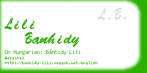lili banhidy business card