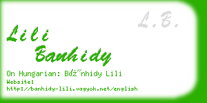 lili banhidy business card